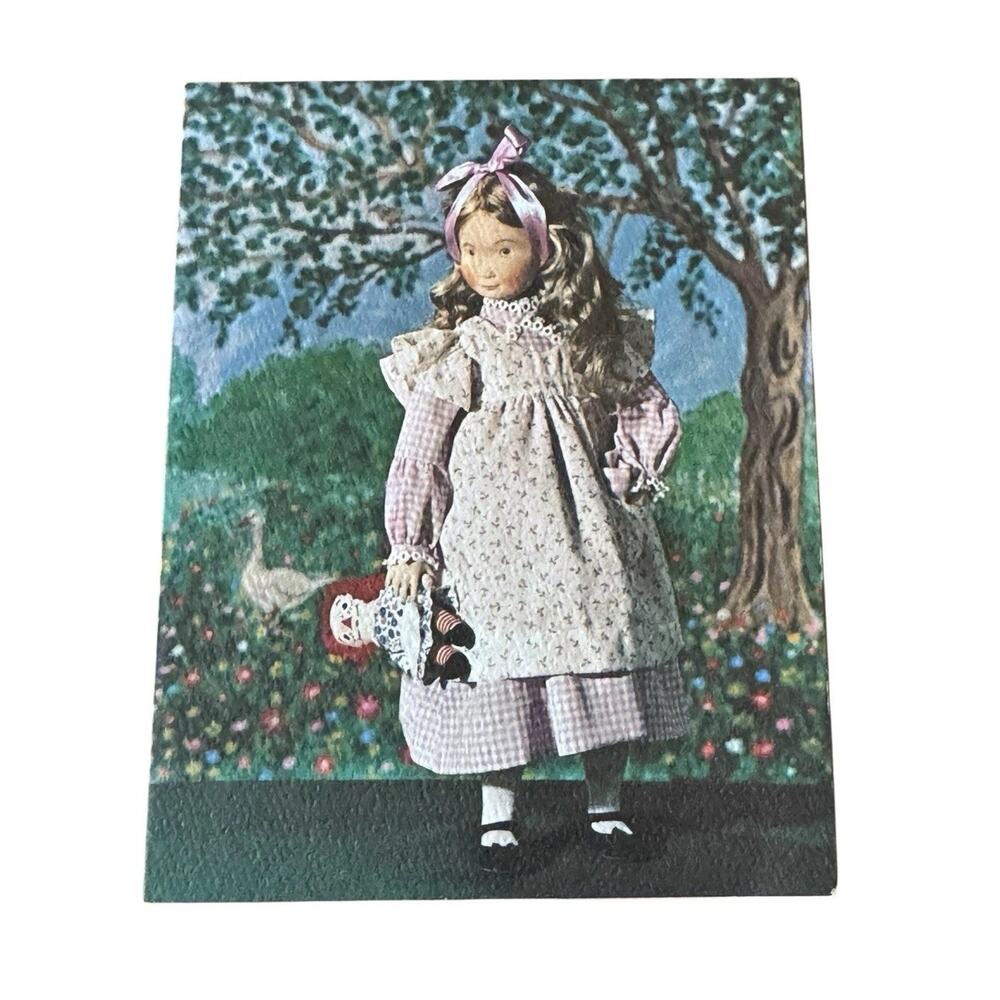 Vintage 1973 Doll Note Card‎ Suzanne Gibson Porcelain Raggedy Style No Envelope